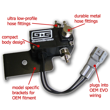 GrimmSpeed 03-06 Evo 8/9 Boost Control Solenoid - Click Image to Close