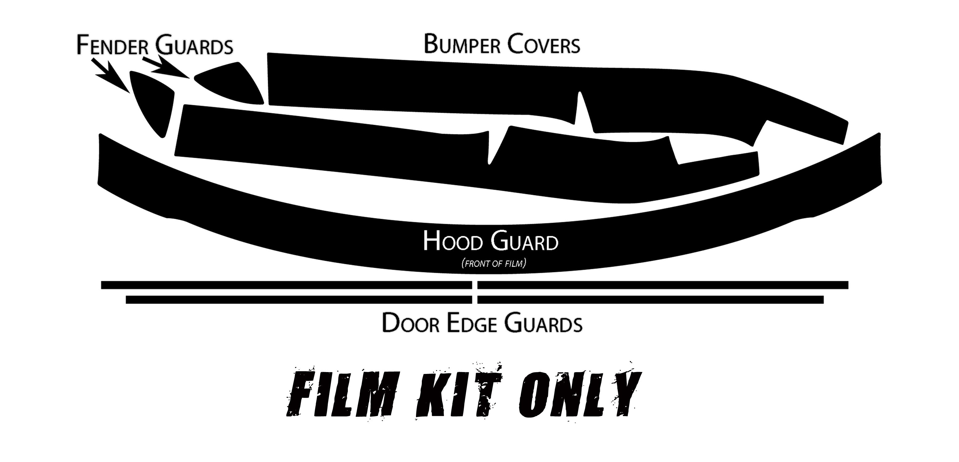 Husky Liners 06321 Hood Door Edge Pre-cut Paint Protection Film - Click Image to Close