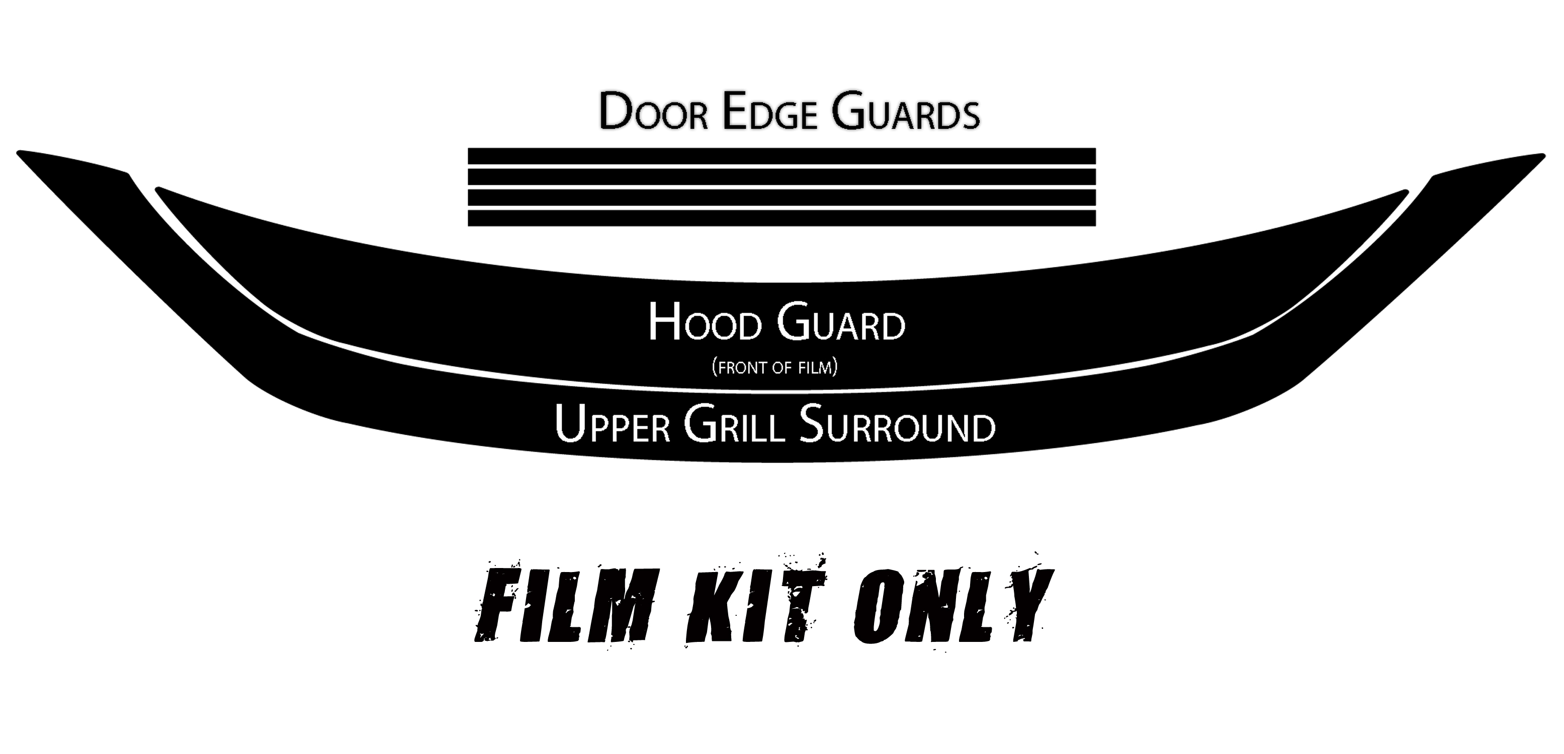 Husky Liners 06761 Hood Door Edge Pre-cut Paint Protection Film - Click Image to Close