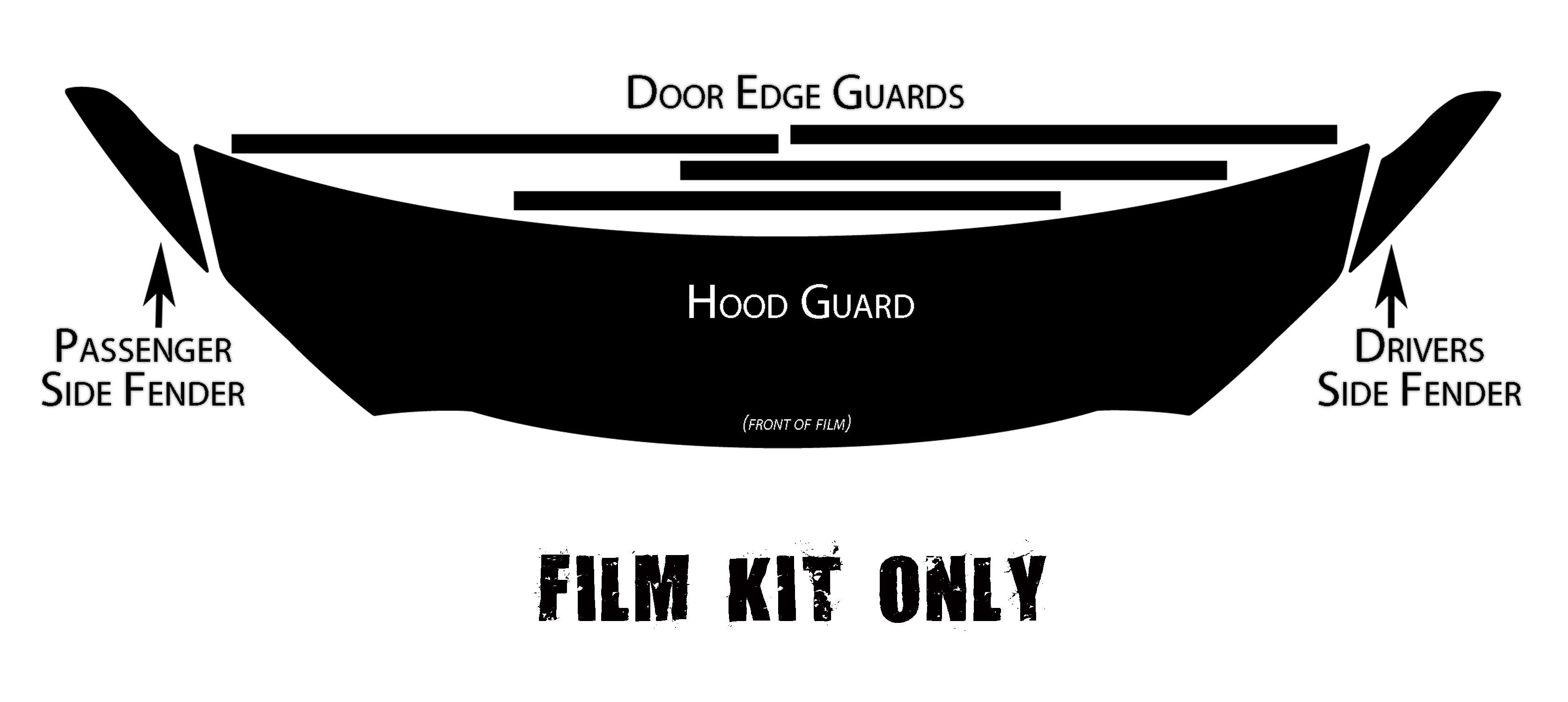 Husky Liners 07031 Hood Door Edge Pre-cut Paint Protection Film