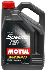 Motul Synthetic Engine Oil Specific 505 01 502 00 505 00 - 5W40 - Click Image to Close