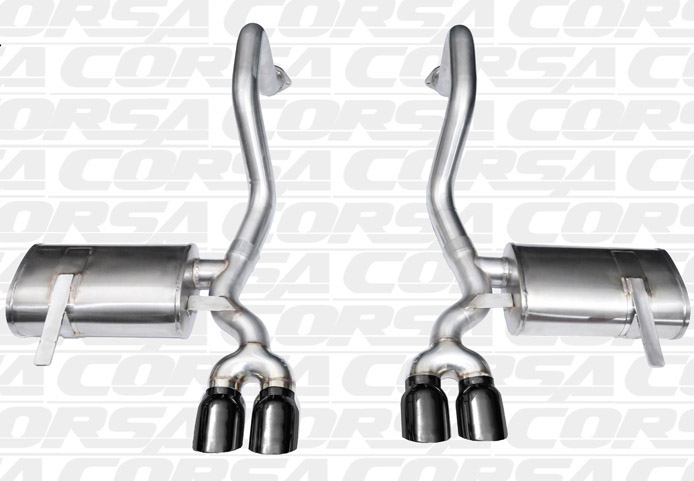 Corsa 14132BLK Axle-Back - Dual Rear Exit Twin 3.5" - Click Image to Close