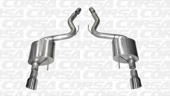 Corsa 14326 Axle-Back Dual Rear Exit - Single 4.5" Polished Tips