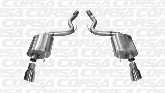 Corsa 14329 Axle-Back Dual Rear Exit - Single 4.5" Polished Tips