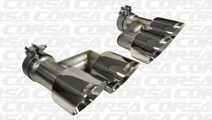 Corsa 14333 Tip Kit Dual Rear Exit - Twin 4.0" Polished Tips - Click Image to Close