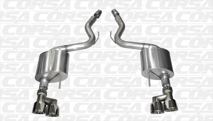 Corsa 14334 Axle-Back Dual Rear Exit - Twin 4.0" Polished Tips