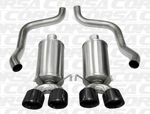 Corsa 14470BLK Axle-Back - Dual Rear Exit Twin 3.5" - Click Image to Close