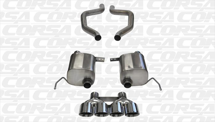 Corsa 14766 Axle-Back Dual Rear Exit - Quad 4.5" Polished Tips - Click Image to Close