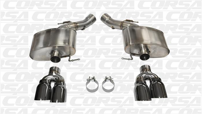 Corsa 14929 Axle-Back Dual Rear Exit - Twin 4.0" Polished Tips