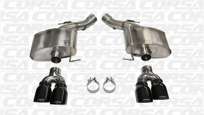 Corsa 14929BLK Axle-Back - Dual Rear Exit Twin 4.0" Black Tips - Click Image to Close