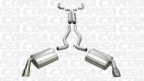 Corsa 14953 Cat-Back + XO for 2010-2013 Chevrolet Camaro RS - Click Image to Close