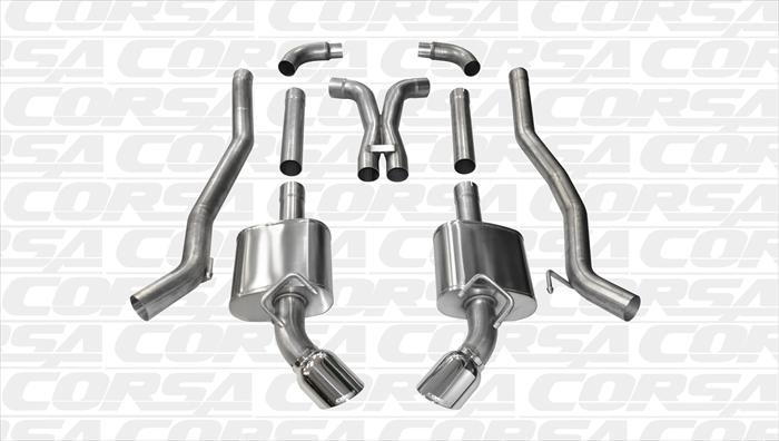 Corsa 14968 Cat-Back + X-Pipe Dual Rear Exit - Single 4.5" - Click Image to Close