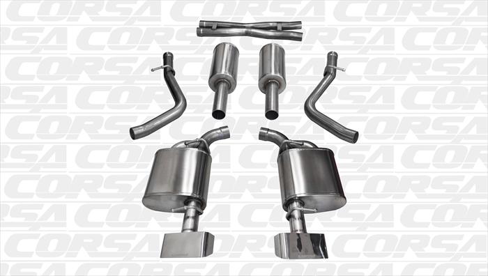 Corsa 14975 Cat-Back Dual Rear Exit - GTX2 Polished Tips - 2.5" - Click Image to Close