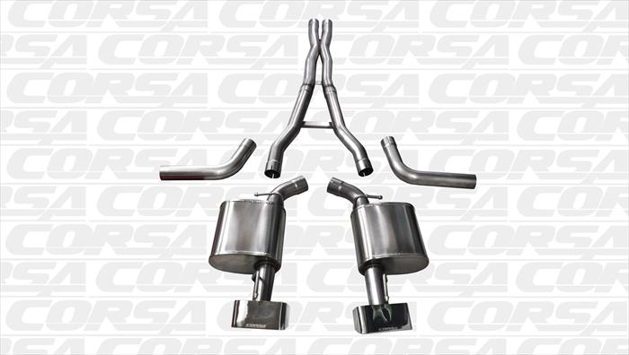Corsa 14994 Cat-Back Dual Rear Exit - GTX2 Polished Tips - 2.75"