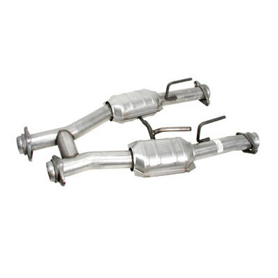 BBK 79-93 Ford Mustang 5.0L 2.5inch Short H-Pipe with Converters - Click Image to Close