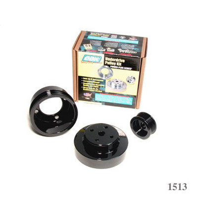 BBK 79-93 Ford Mustang Underdrive Pulley Kit - Black Powder - Click Image to Close