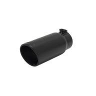 Flowmaster 15368B Exhaust Tip - 5 in. Rolled Angle Edge Black - Click Image to Close