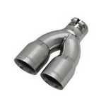 Flowmaster 15384 Exhaust Tip Angle Cut Polished SS - Clamp on - Click Image to Close