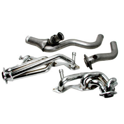 BBK 94-95 GM LT-1 Single Cat 1.62in STL Exhaust Headers - Chrome - Click Image to Close