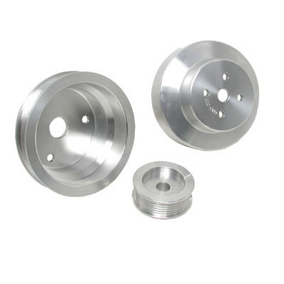 BBK GM Truck 4.3/5.0/5.7L 3 PC Underdrive Pulley Kit - Aluminum - Click Image to Close