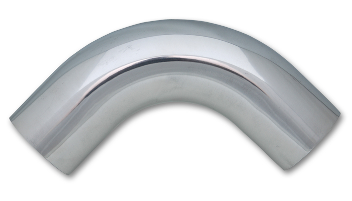 Vibrant 1.75 Inch O.D. Aluminum 90 Degree Bend - Polished - Click Image to Close