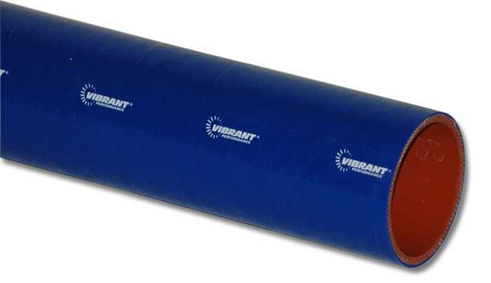 Vibrant 4 Ply Silicone Sleeve 1 Inch I.D. x 12 Inch Long - Blue - Click Image to Close