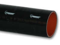 Vibrant 4 Ply Silicone Sleeve 1.75in I.D. x 12in Long - Black - Click Image to Close