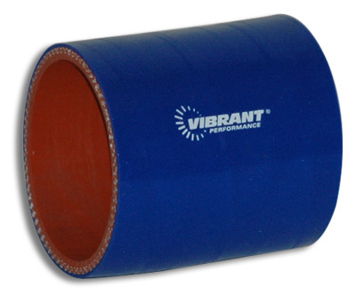 Vibrant 4 Ply Silicone Sleeve 2.5 Inch I.D. x 3 Inch Long - Blue