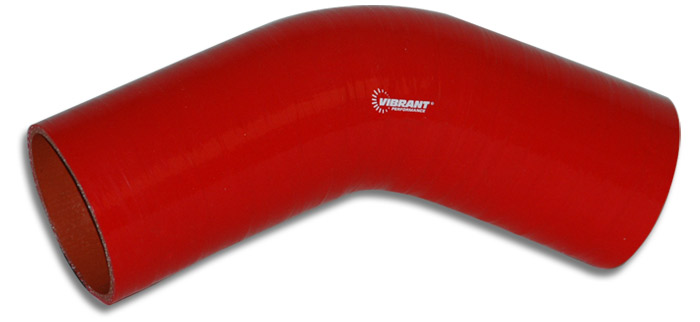 Vibrant 4 Ply 45 Degree Elbow 2.5in I.D. x 6in Leg Length - Red - Click Image to Close