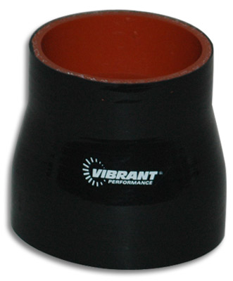 Vibrant 4 Ply Reducer Coupling 2.75 x 3.25 x 3 Inch Long - Black - Click Image to Close