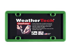 Weathertech 8ALPCF11 License Plate Frame Universal Kelly Green - Click Image to Close