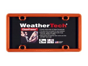 Weathertech 8ALPCF13 License Plate Frame Universal Orange - Click Image to Close