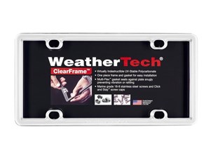 Weathertech 8ALPCF8 License Plate Frame Universal White - Click Image to Close