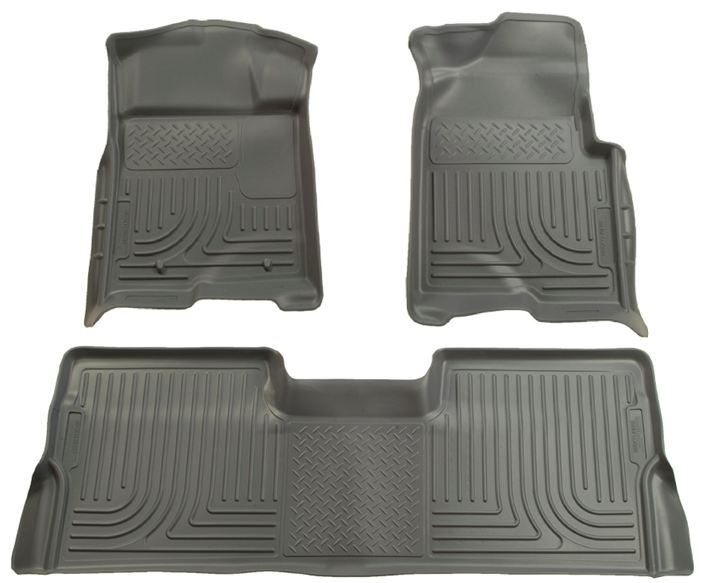 Husky 98332 Front and 2ND Seat Floor Liners - Grey