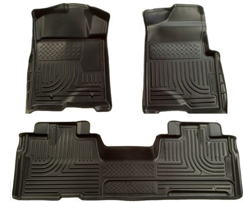 Husky 98341 Front and 2ND Seat Floor Liners - Black