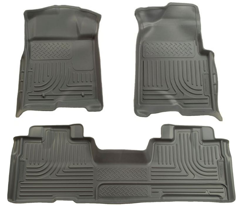 Husky 98342 Front and 2ND Seat Floor Liners - Grey - Click Image to Close