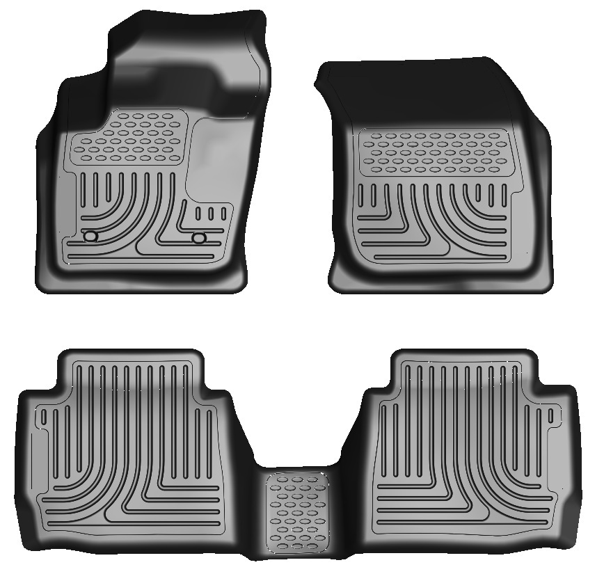 Husky 99751 Front and 2ND Seat Floor Liners - Black - Click Image to Close