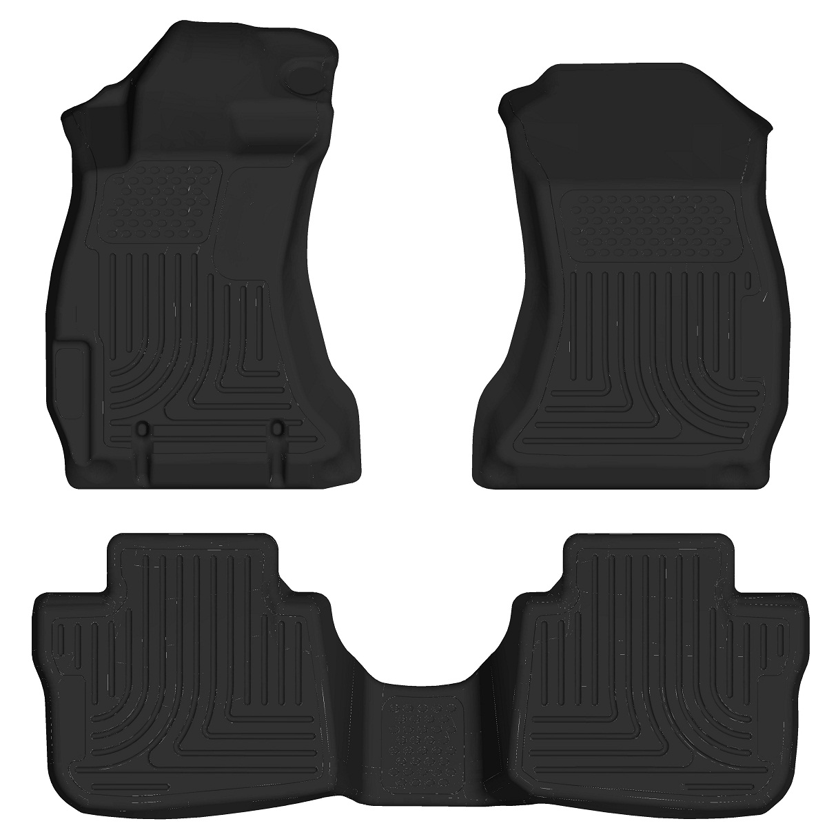 Husky 99801 Front and 2ND Seat Floor Liners - Black