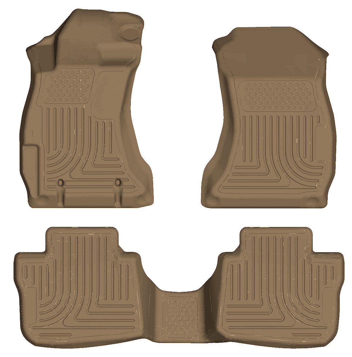 Husky 99803 Front and 2ND Seat Floor Liners - Tan