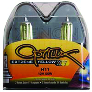 Hella Optilux H11 55W XY Extreme Yellow Bulbs - Pair - Click Image to Close