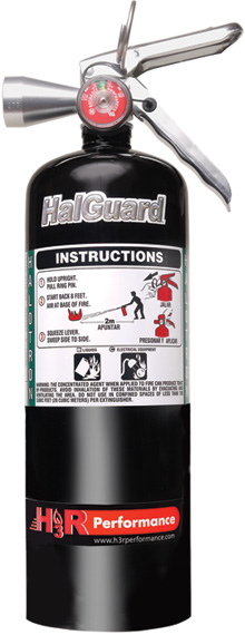 H3R Performance HG500B Black Clean Agent Fire Extinguisher - Click Image to Close