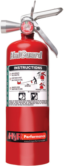 H3R Performance HG500R Red Clean Agent Fire Extinguisher - Click Image to Close
