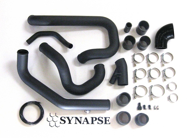Synapse Mitsu Evo 8-9 IC Pipe Kit - Powder Coated Black - Click Image to Close