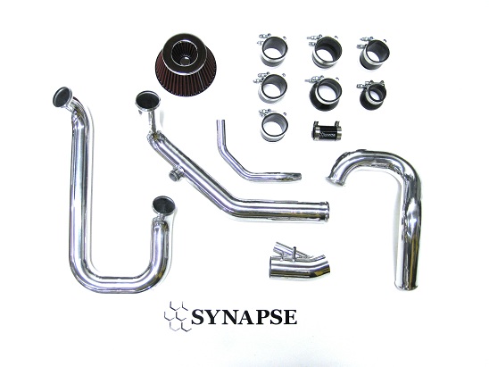 Synapse Mitsu Evo 8-9 IC Pipe Kit - Polished Aluminum with DV
