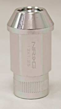 NRG LN-110SL Lug Nut Set 4PC M12 x 1.25 - Silver - Click Image to Close