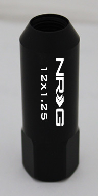 NRG LN-410MB Tuner Style Extended Lug Nut M12 x 1.25-Matte Black - Click Image to Close
