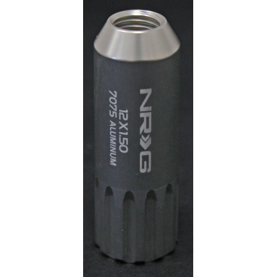 NRG LN-L470SL Extended Lug Nut M12 x 1.5 Set 4PC - Silver - Click Image to Close