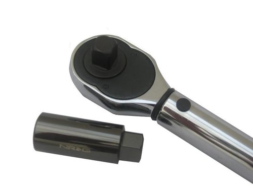 NRG LN-S100 Deep Socket (3/8" Drive) - Black Chrome 19mm - Click Image to Close