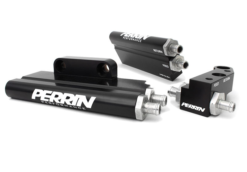 Perrin PSP-FUL-201BK Fuel Rail Top Feed Style for 2002-2014 WRX - Click Image to Close