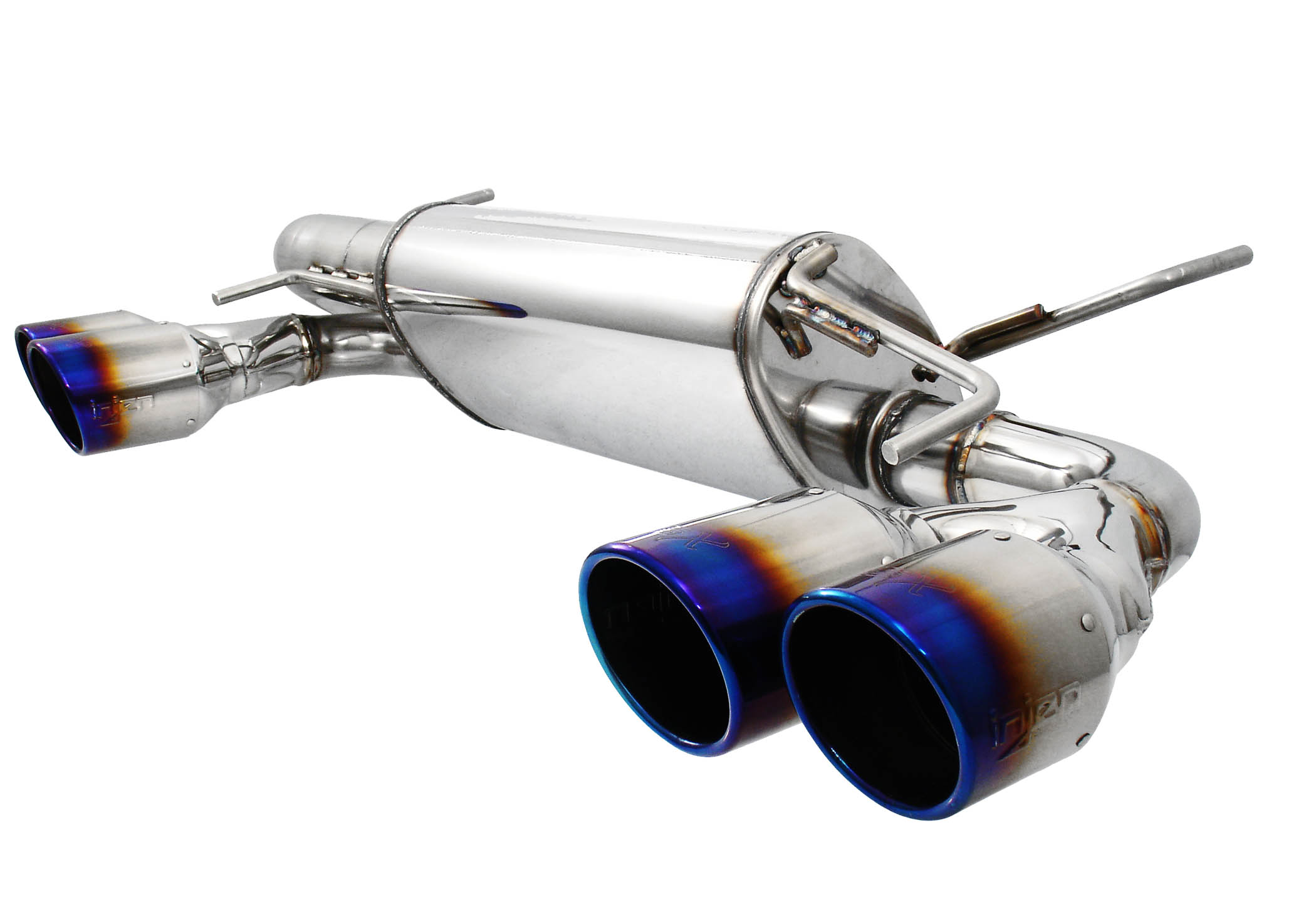 Injen 2008-09 STi 70mm Axle-back Exhaust with Quad Titanium Tips - Click Image to Close